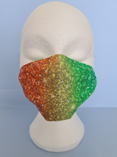 Load image into Gallery viewer, Glittery Rainbow Face Mask