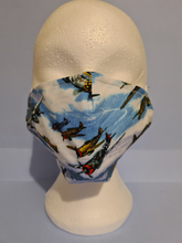 Load image into Gallery viewer, 'War Birds' Vintage Fighter Planes Face Mask